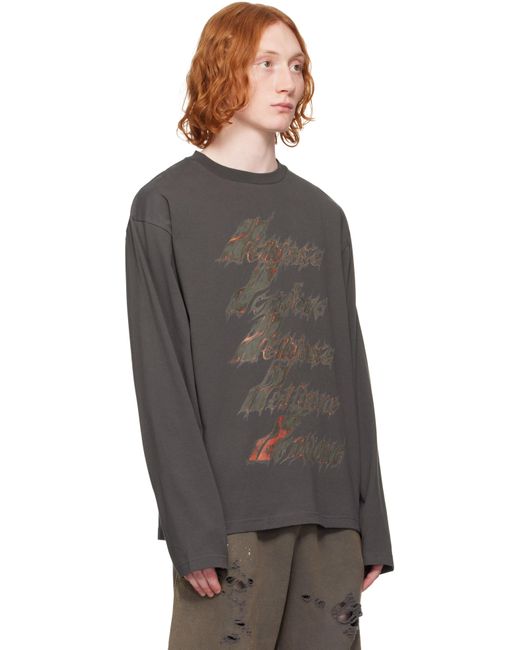 we11done Black Spark Logo T-Shirt for men