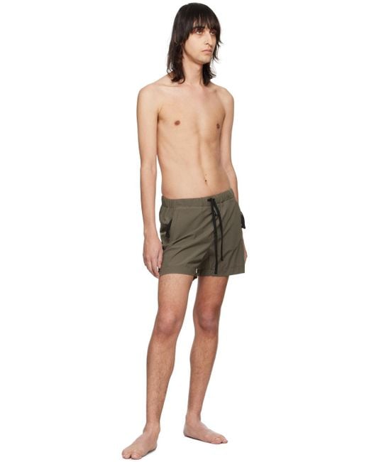 Thom Krom Green Pocket Swim Shorts for men