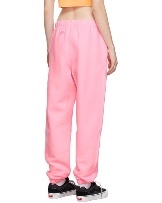Pantalon de détente rose à taille et revers élastiques ERL en coloris Pink