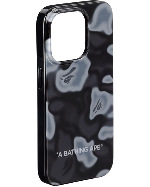 A Bathing Ape Black Liquid Camo Iphone 15 Pro Case