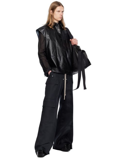 Rick Owens Black Hollywood Cargobelas Cargo Pants for men