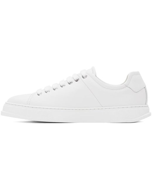 Ferragamo Black White Low Cut Sneakers for men