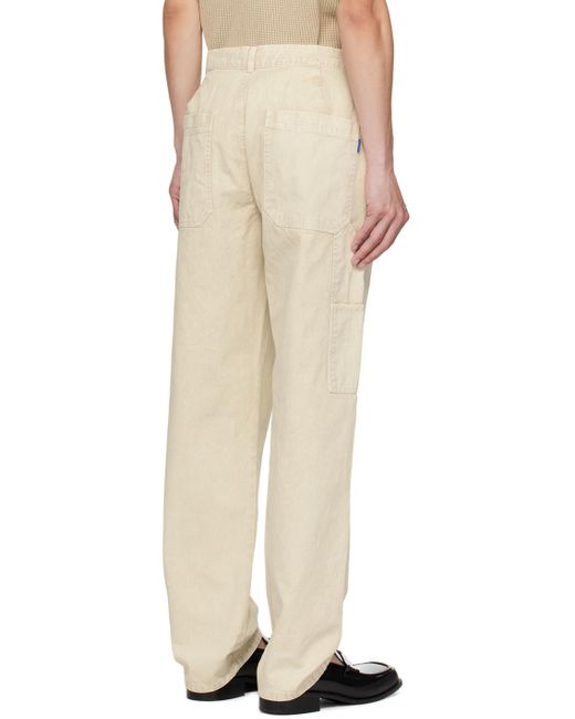 AWAKE NY Natural Off- Embroide Trousers for men