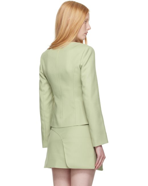 Sandy Liang Green Agnes Blazer