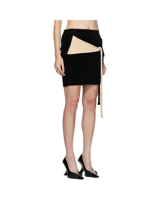 OTTOLINGER Black Lace-Up Mini Skirt
