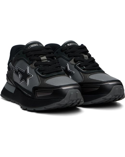 A Bathing Ape Black Cross Sta #1 Sneakers for men
