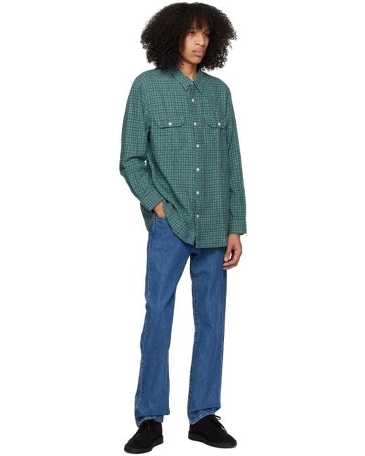 Levi's Green & Blue Jackson Shirt for men