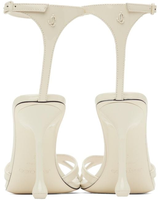 Jimmy Choo オフホワイト Ixia 95 ヒールサンダル メタリック | Lyst