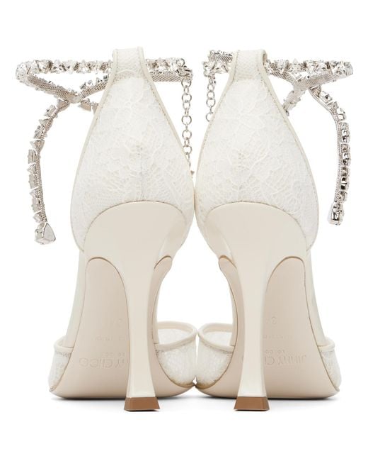 Jimmy Choo White Off- Stevie 100 Heels