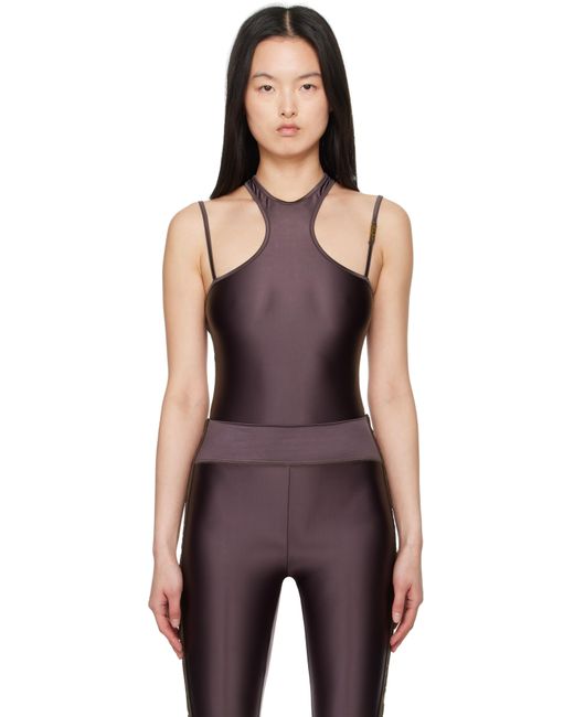 Versace Jeans Couture ブラウン レーサーバック ボディスーツ Black