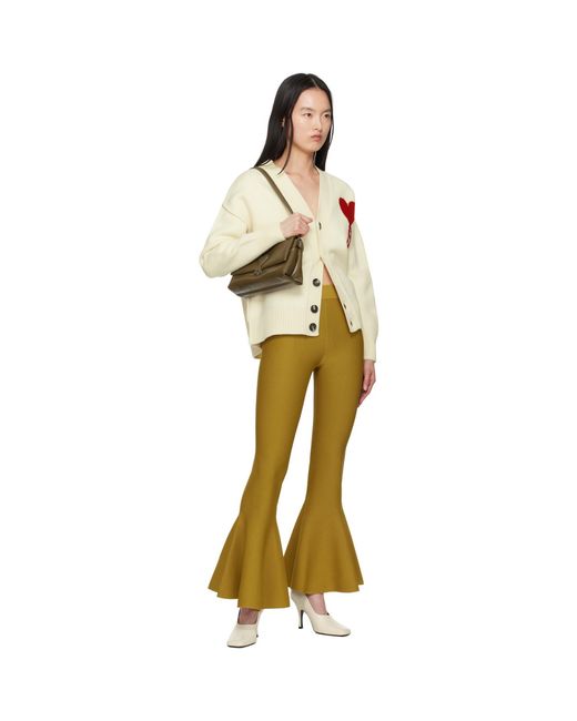 AMI Yellow Godet Short Lounge Pants