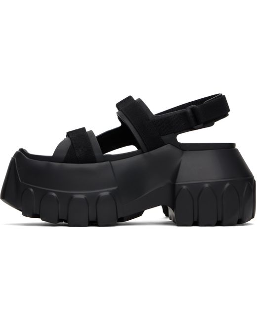 Rick Owens Hollywood Mega Tractor Sandals in Black for Men | Lyst