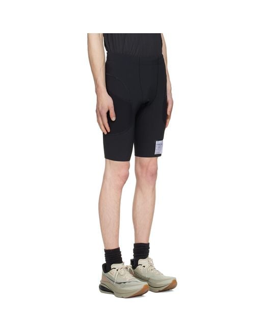 Satisfy Black Techsilk Evo 9 Half Tights Shorts for men