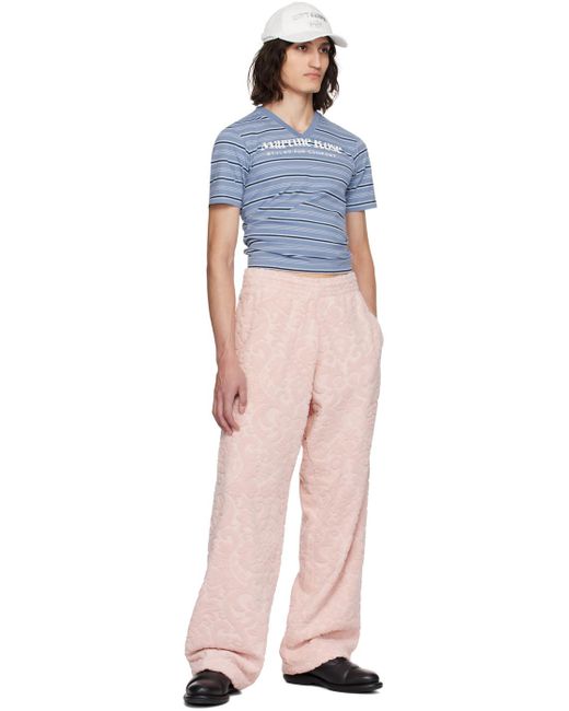 Martine Rose Pink Jacquard Trousers for men