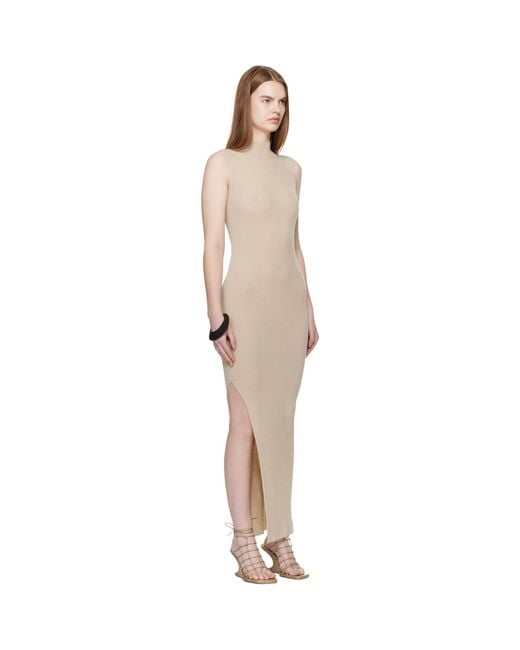 Rick Owens Black Temple Sl Turtle Midi Dress