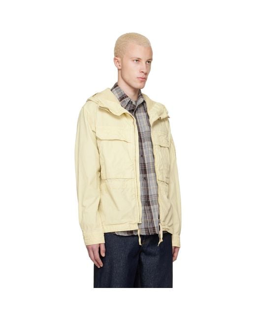 C P Company Natural Micro-Reps Hooded Lens Overshirt for men