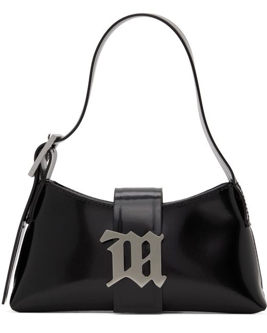 M I S B H V Black Leather Mini Bag