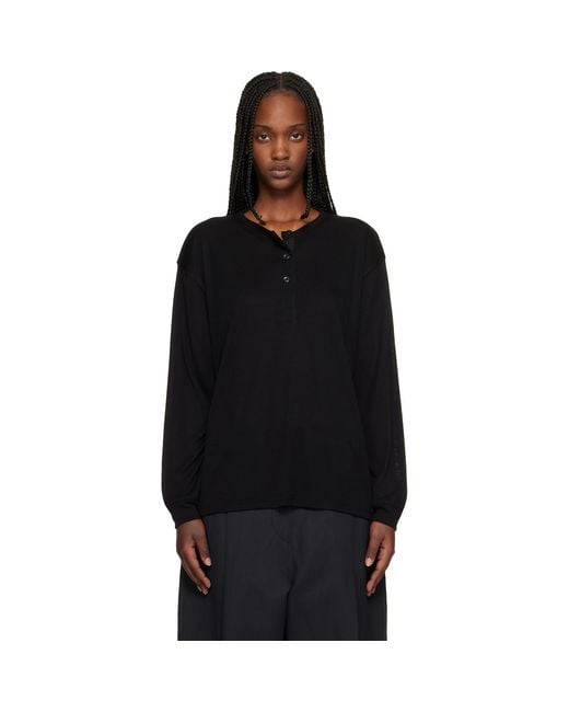 Studio Nicholson Black Rutas Jersey Henley