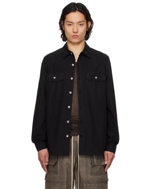 メンズ Rick Owens ブラック Hollywood オーバーシャツ Black