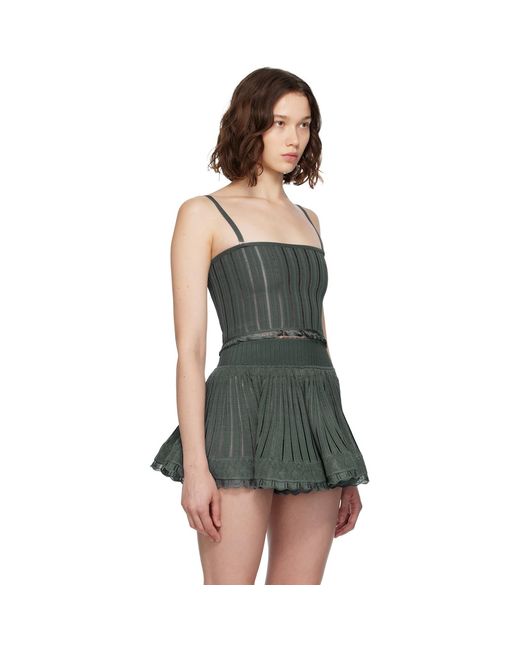 Alaïa Black Crinoline Knit Tank Top