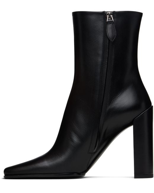 Alaïa Black Soft Calf 90 Ankle Boots
