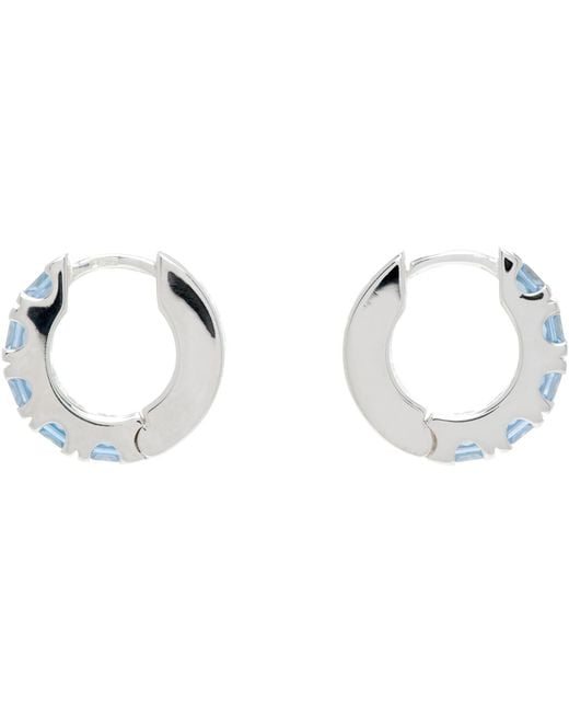 Hatton Labs Metallic Facet Hoop Earrings for men