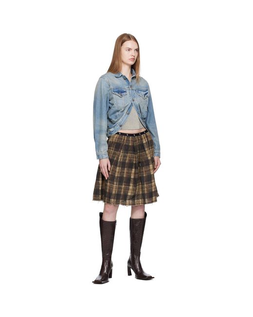 R13 Blue Wrap Around Denim Trucker Jacket