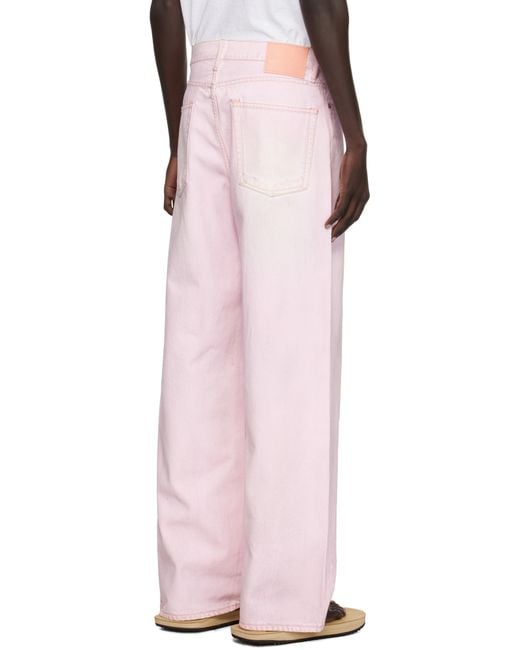 Acne Pink Loose Fit 1981 Jeans for men