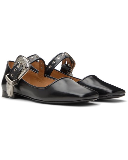 Ballerines De Style Charles Ix Noires À Boucle À Ardillon Toga en coloris Black