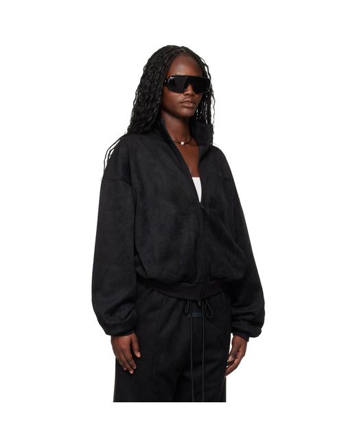 Fear Of God Black Holiday Faux-Suede Fleece Vintage Track Jacket