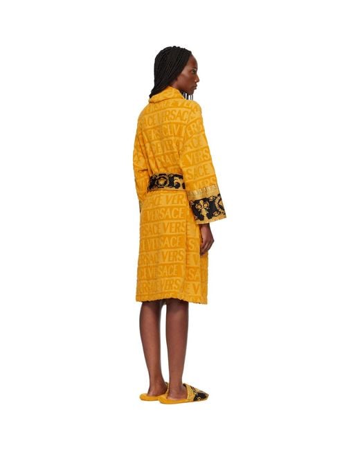 Versace Yellow 'I Heart Baroque' Bathrobe