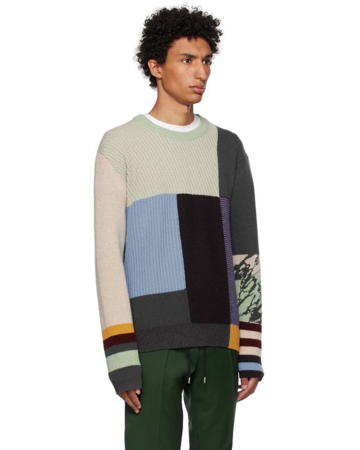 Paul Smith Black Multicolor Patchwork Sweater for men