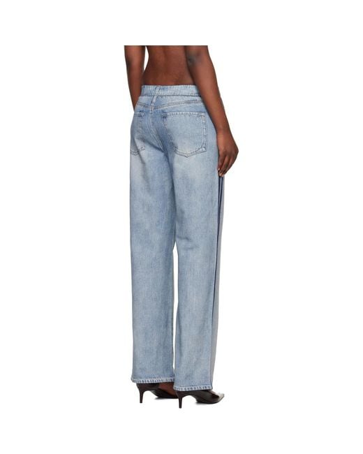Rag & Bone Blue Miramar Wide-Leg Track Pants