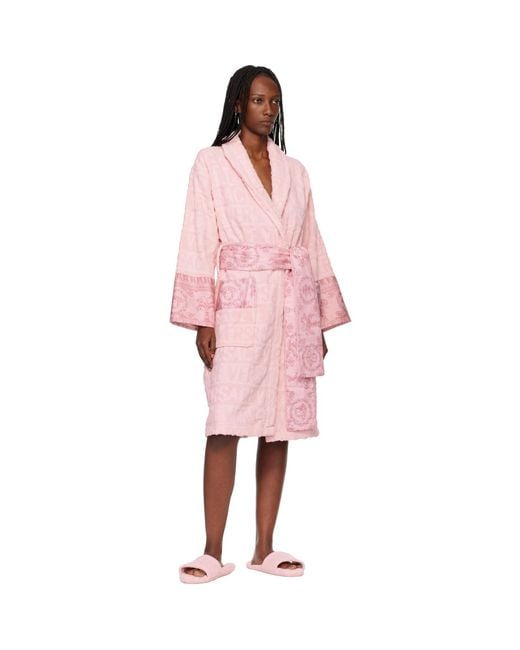Versace Pink 'I Heart Baroque' Bathrobe