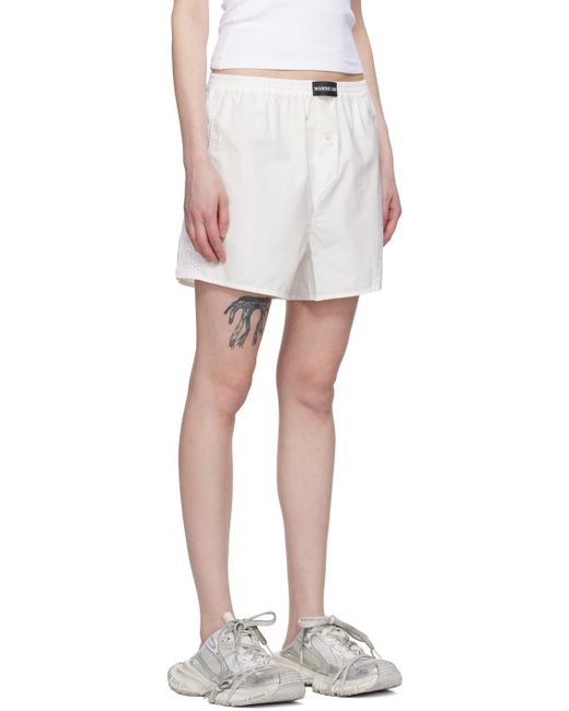 MARINE SERRE Multicolor White Patch Shorts