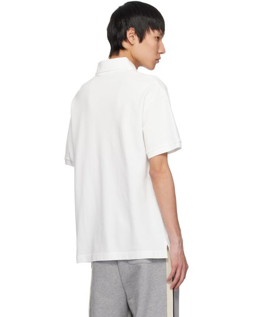 メンズ Palm Angels ホワイト Curved Logo ポロシャツ White