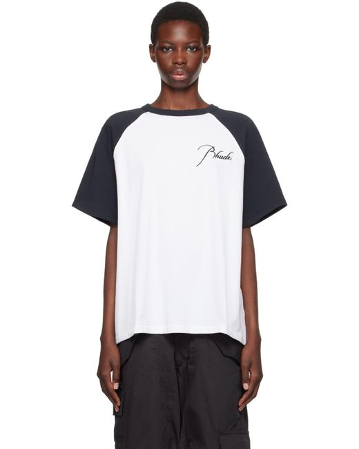 Rhude White Raglan T-Shirt