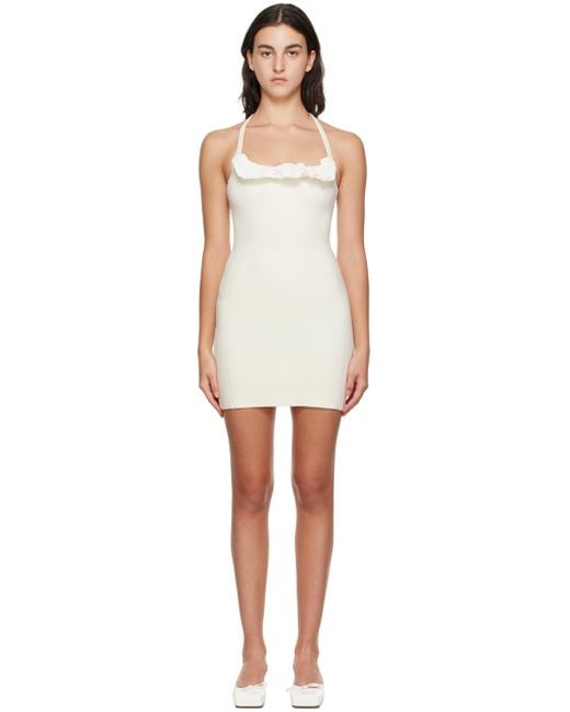 Jacquemus Off-white Le Chouchou 'la Robe Maille Croissant
