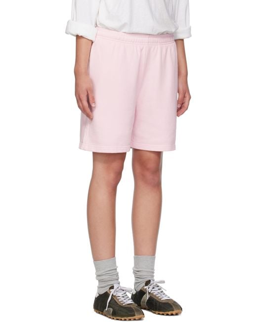 Acne Pink Fleece Shorts