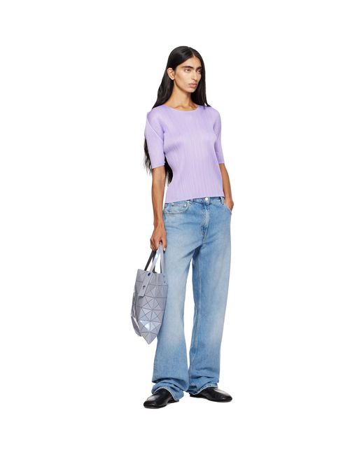 Issey Miyake Blue Lucent One-Tone Tote
