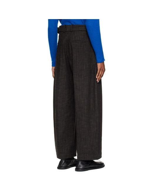 Studio Nicholson Blue Khaki Vital Belted Trousers for men