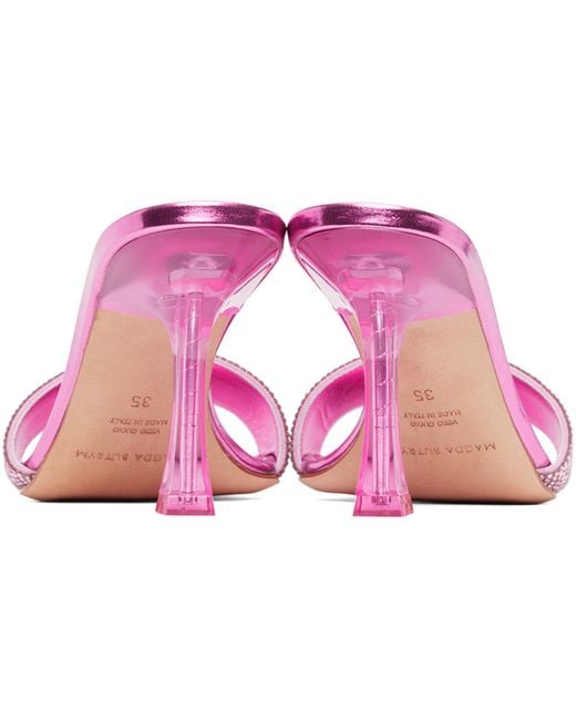 Magda Butrym Black Pink Crystal Heeled Sandals