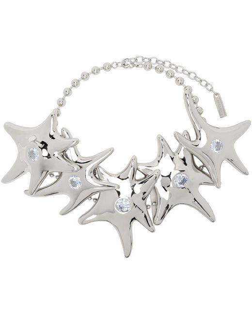 Ras-du-cou argenté à breloques en forme d'étoile Collina Strada en coloris White