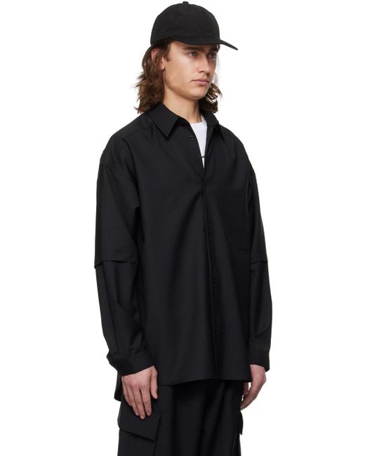 Chemise étagée noire Lownn pour homme en coloris Black