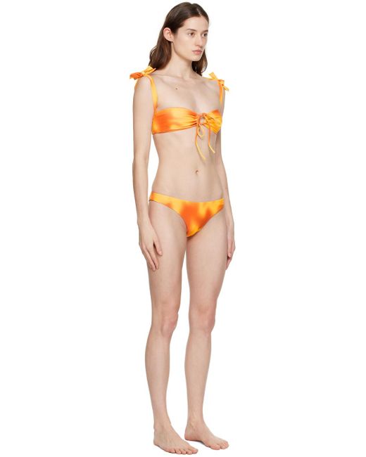 GUIZIO Ssense限定 イエロー＆オレンジ Mona ビキニ Black