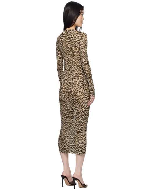 Robe Longue À Motif Léopard Blumarine en coloris Black