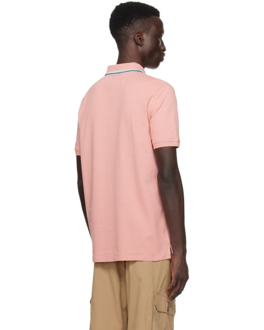 PS by Paul Smith Multicolor Pink Broad Stripe Zebra Polo for men