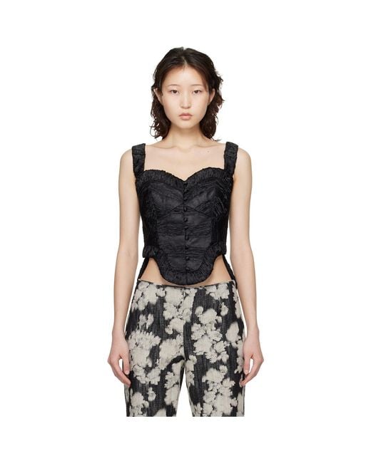 Anna Sui Black Corset Top