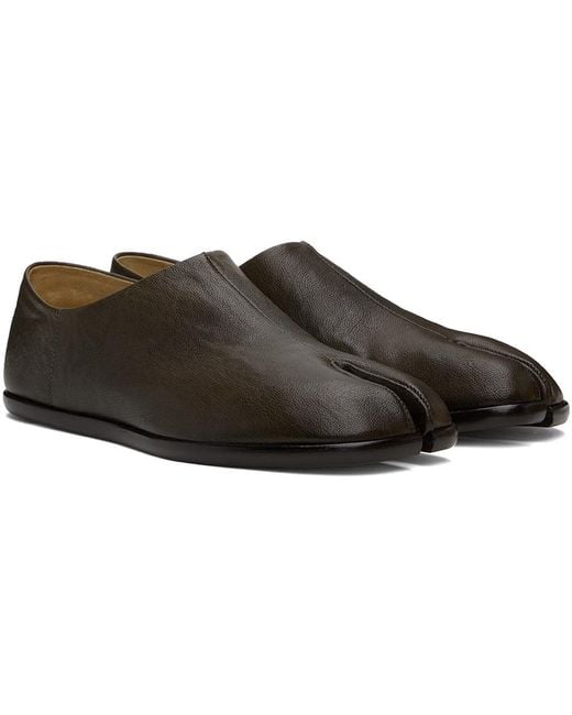 Maison Margiela Black Tabi Babouches Slip-On Loafers for men