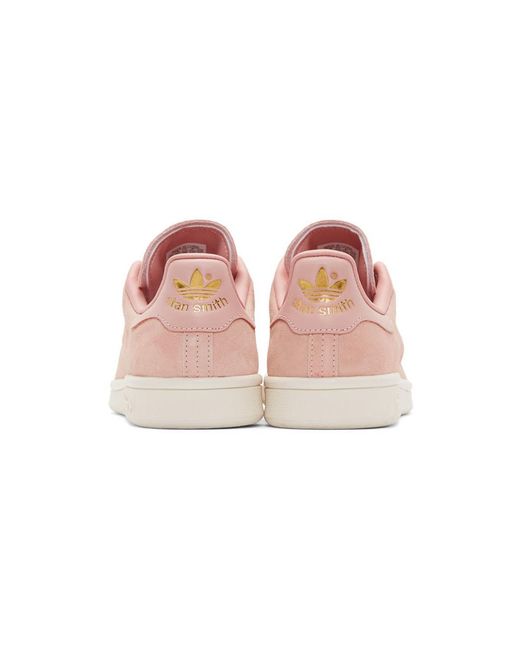 pink stan smith suede